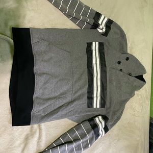 Gray white black Sean John sweater